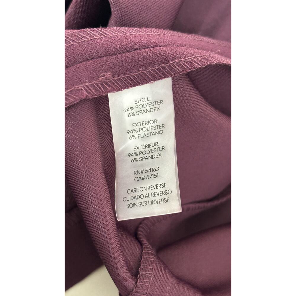 Calvin Klein Bow Neck Sheath Dress Womens Size 8 Petite New Aubergine Sleeveless - Picture 11 of 12